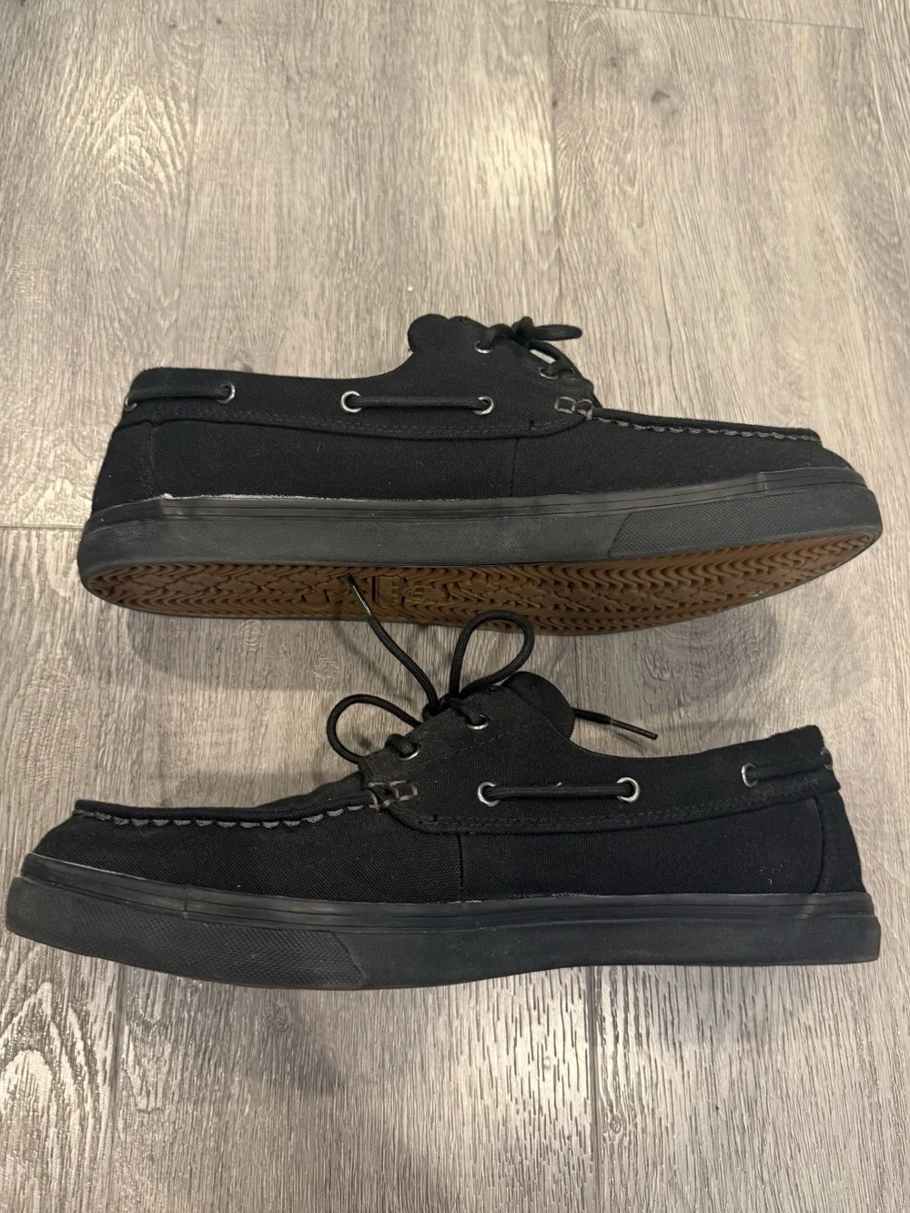 EUC Men's Timberland Black Canvas/Suede Boat Shoes